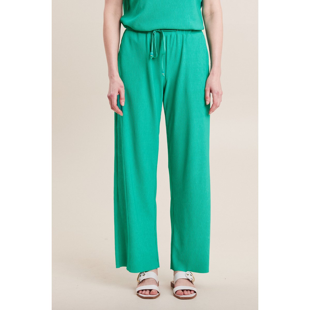 Pantalon flou taille basse vert turquoise, BREAL
