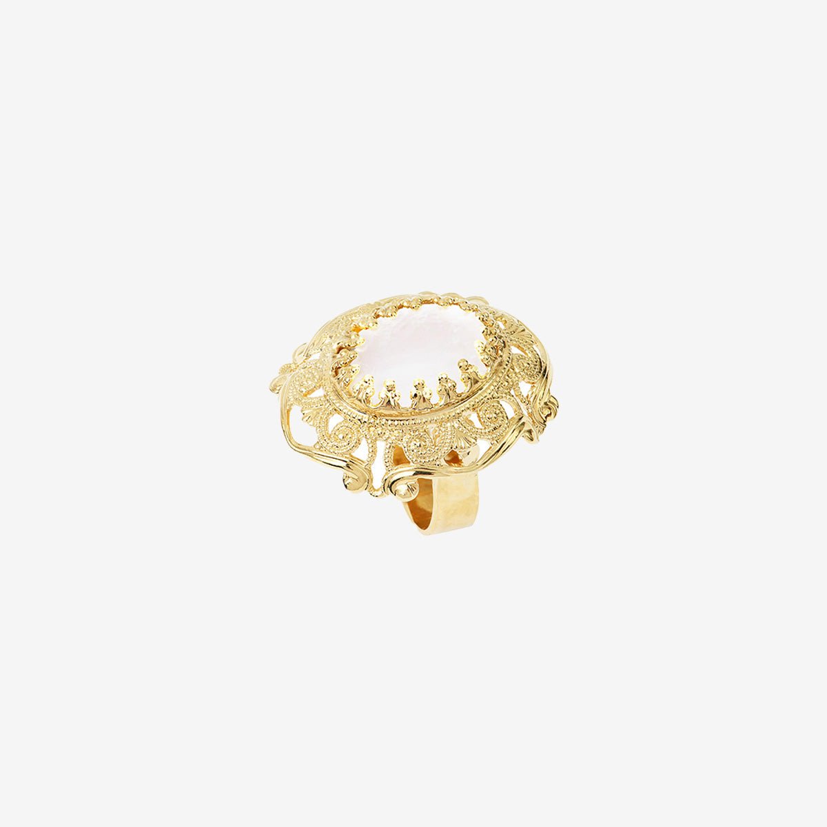 Bague gm dubarry nacre blanche blanc, CAROLINE NAJMAN