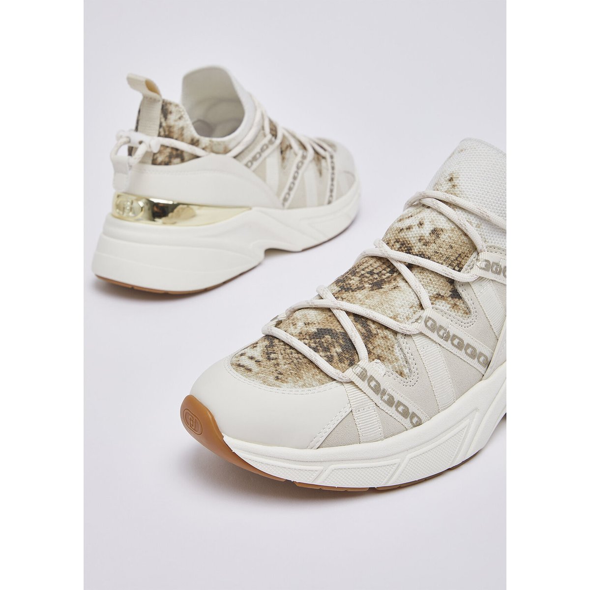 Sock-sneakers à imprimé python blanc, LIU JO