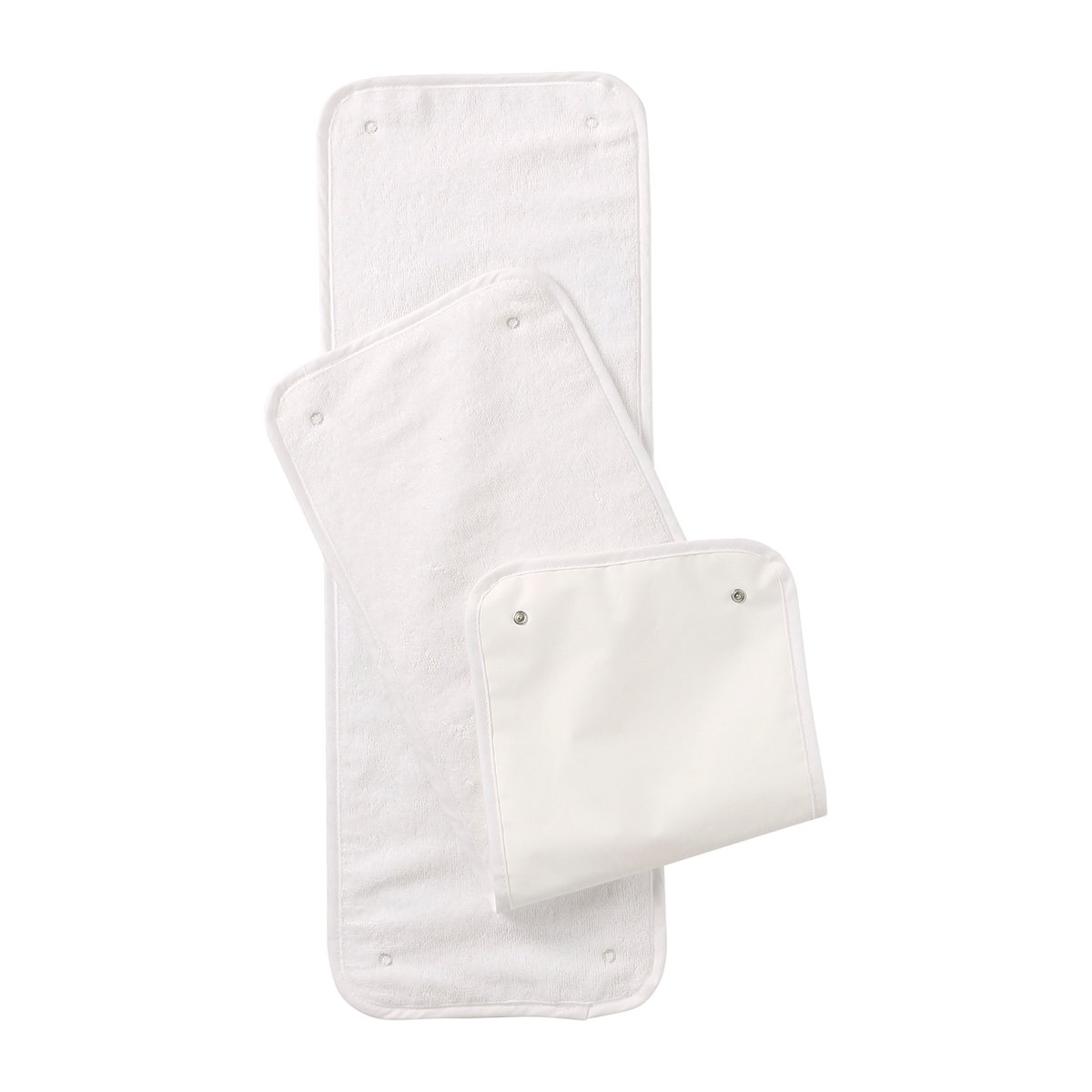Lot de 2 serviettes de rechange pour tapis à langer nomade écru, VERTBAUDET