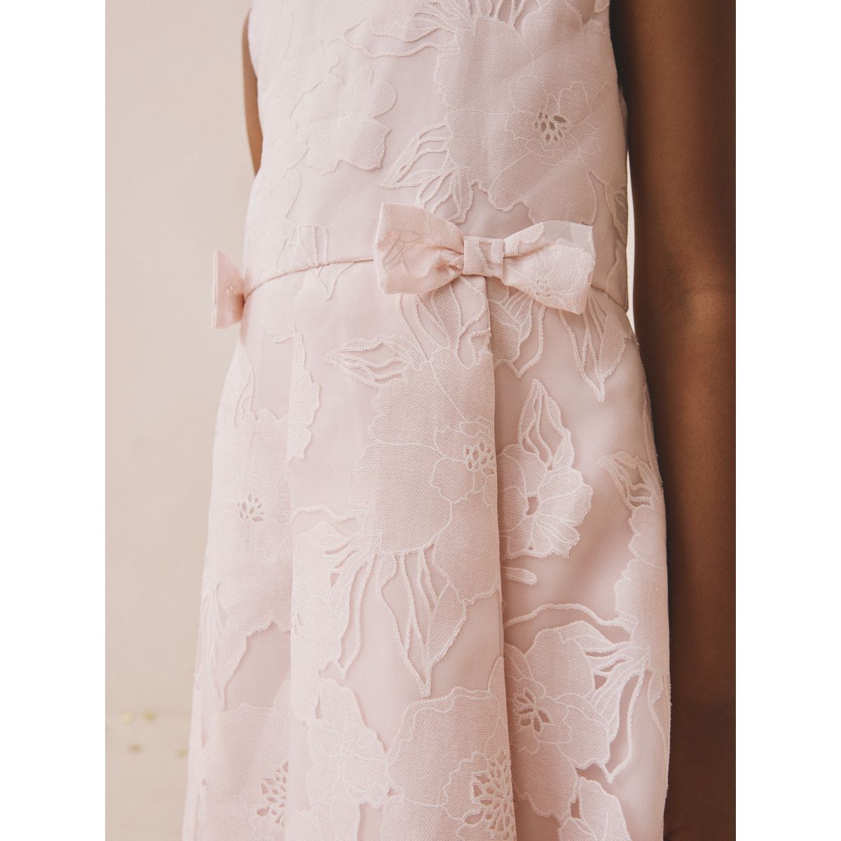 Robe de bal en jacquard à fleurs rose, NEXT