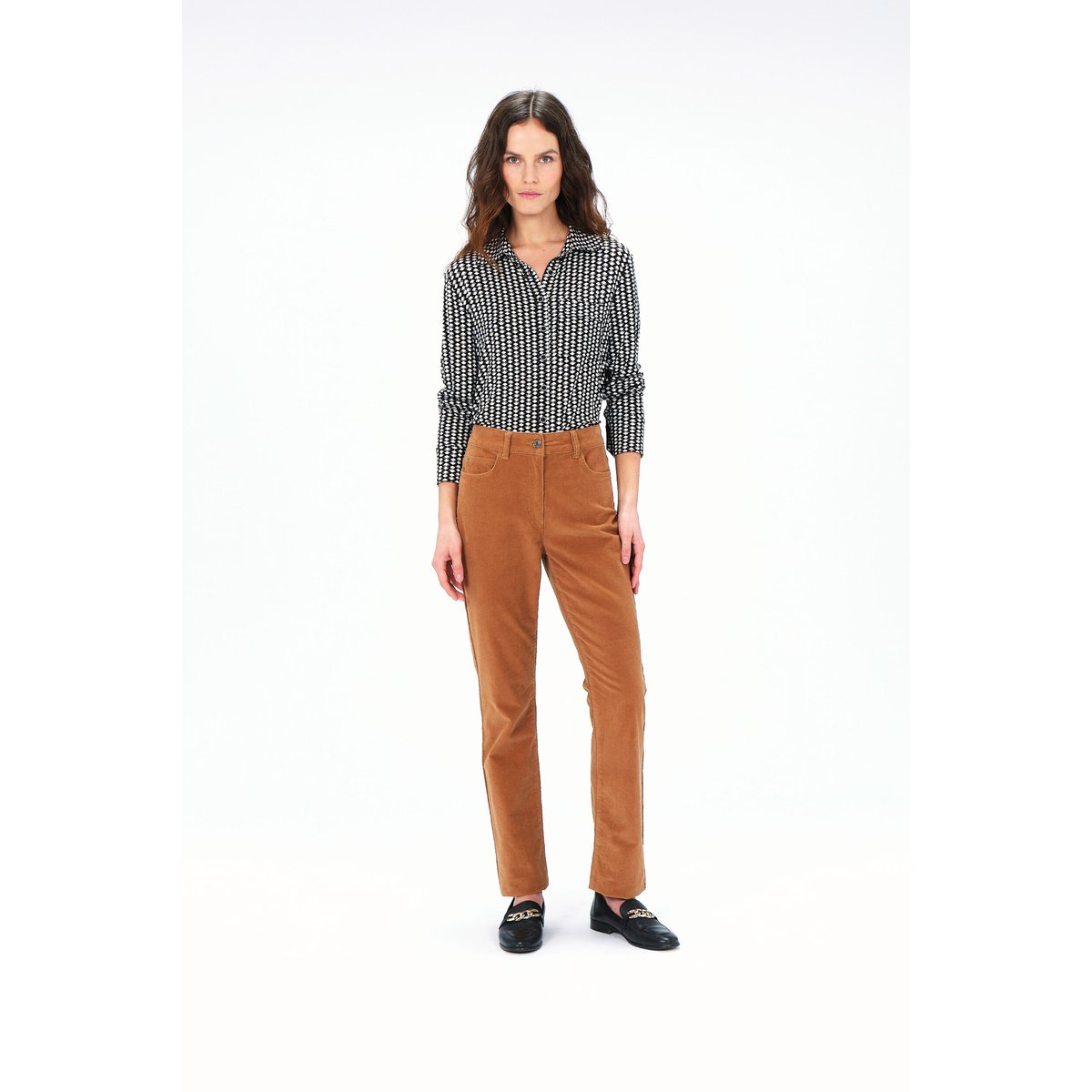 Pantalon droit contemporain PCHICAGOV camel, CAROLL