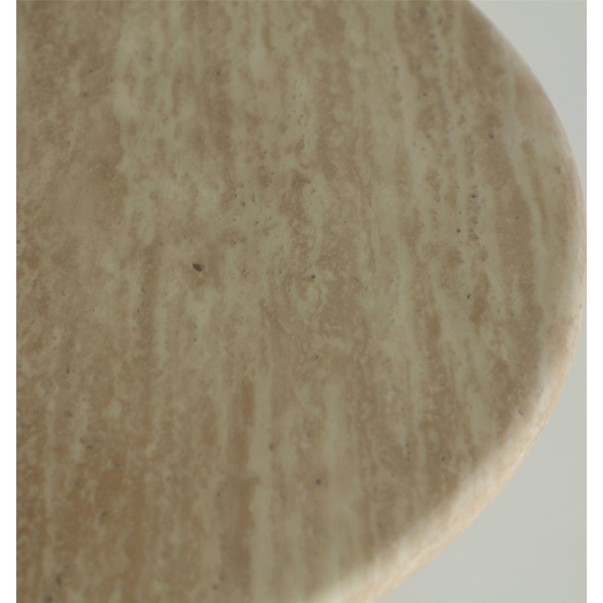 Table d'appoint ronde bois collection VACIO beige, RECOLLECTION