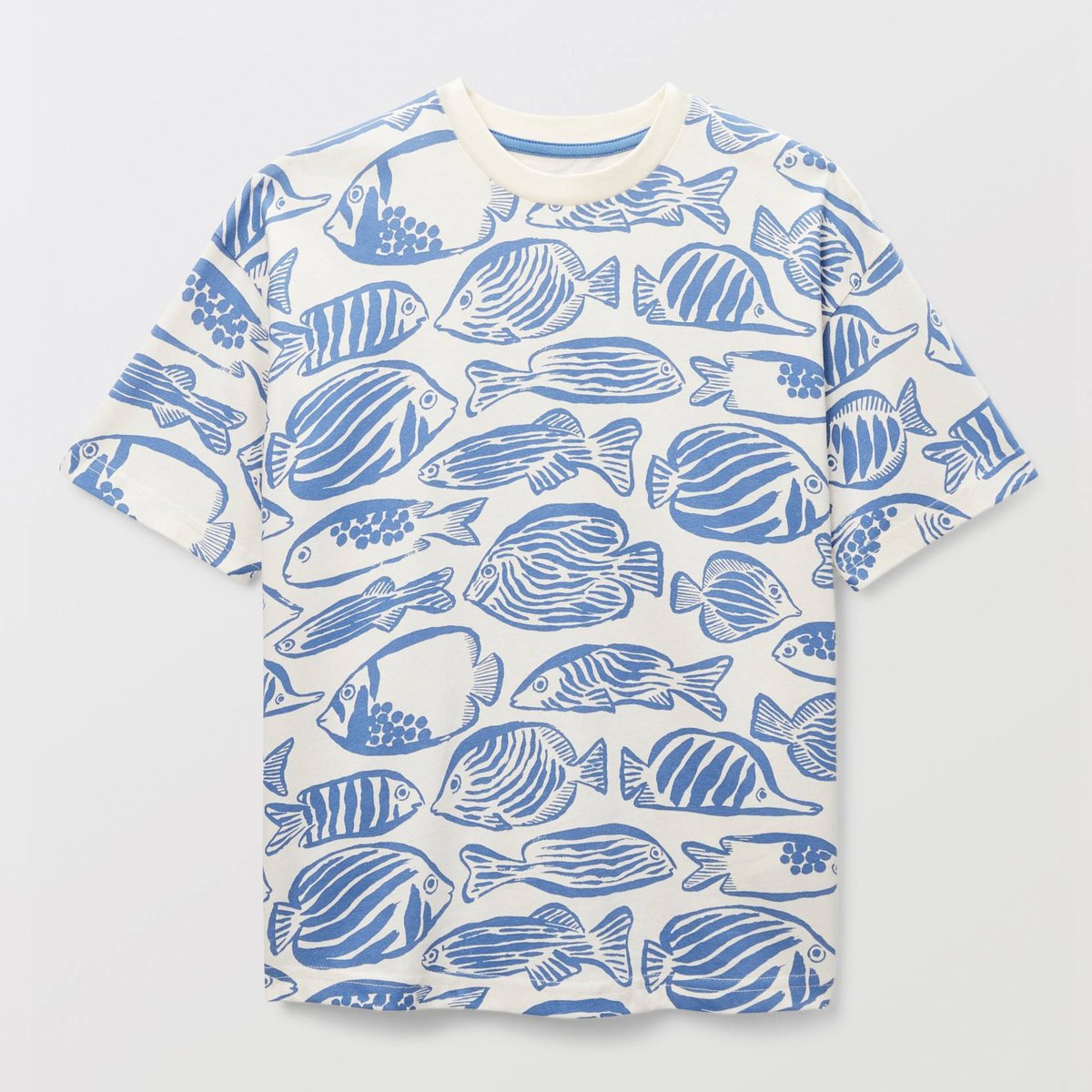 T-shirt manches courtes imprimé en coton BIO GOTS naturel, MONOPRIX