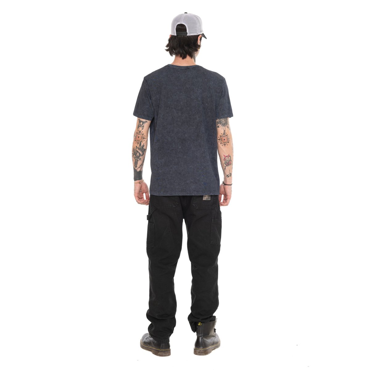 Tee shirt coton LEO gris/orange/mauve/blanc, VON DUTCH