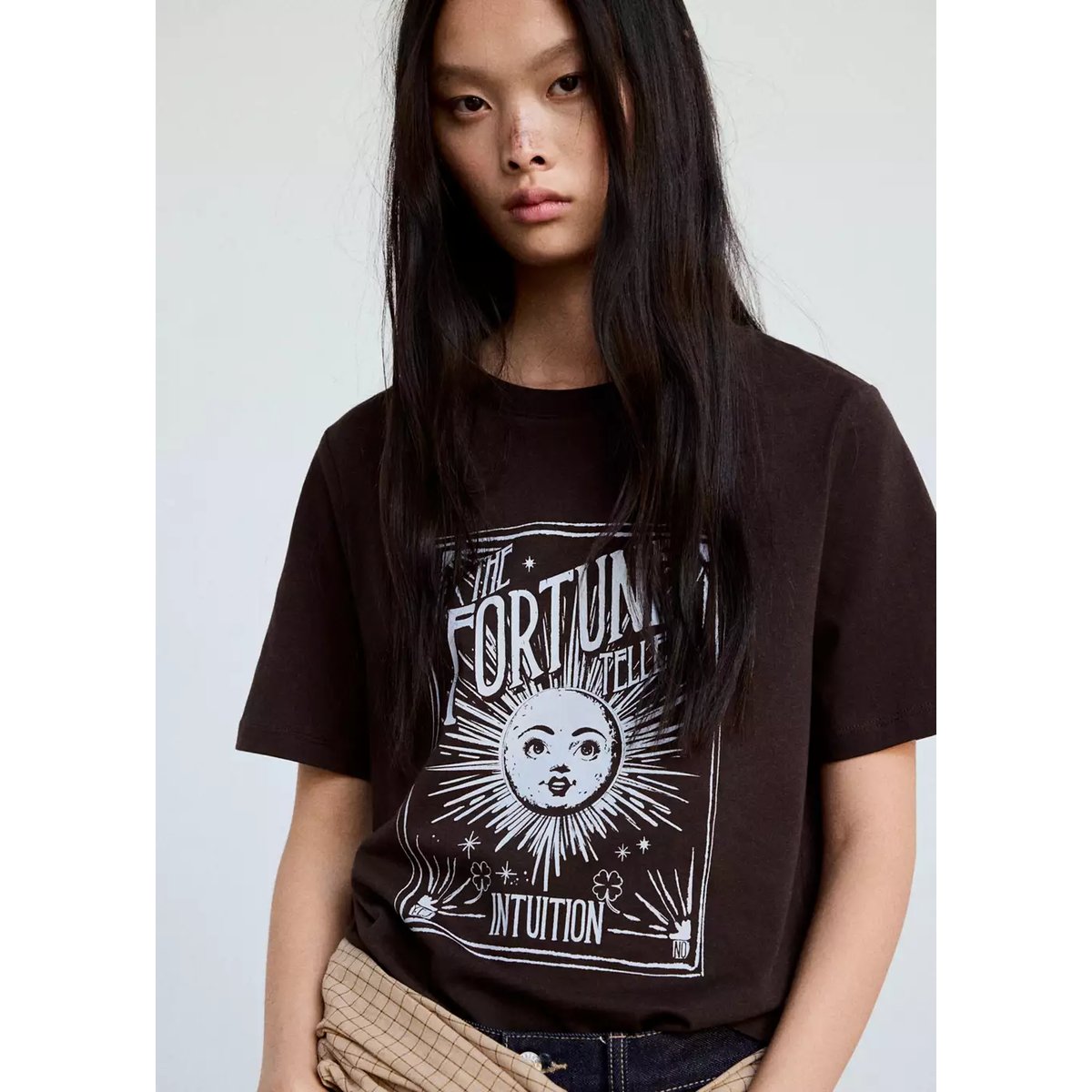 T-shirt en coton imprimé chocolat, MANGO