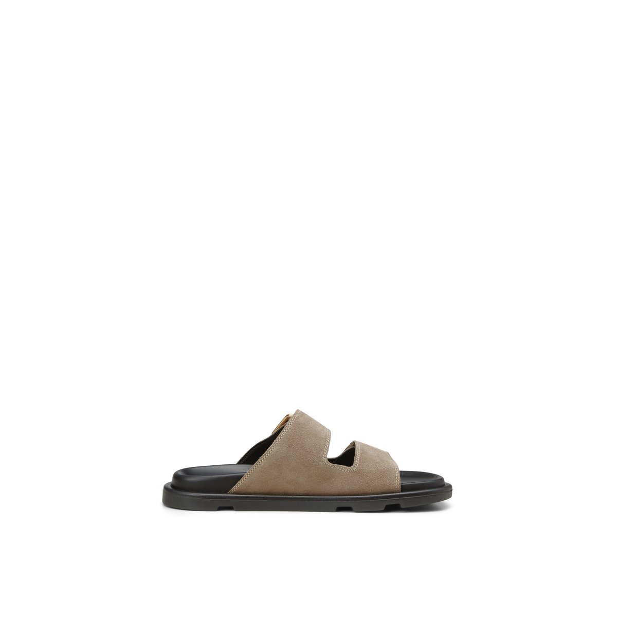 Mule en cuir de vachette velours noble grau, MARC O'POLO