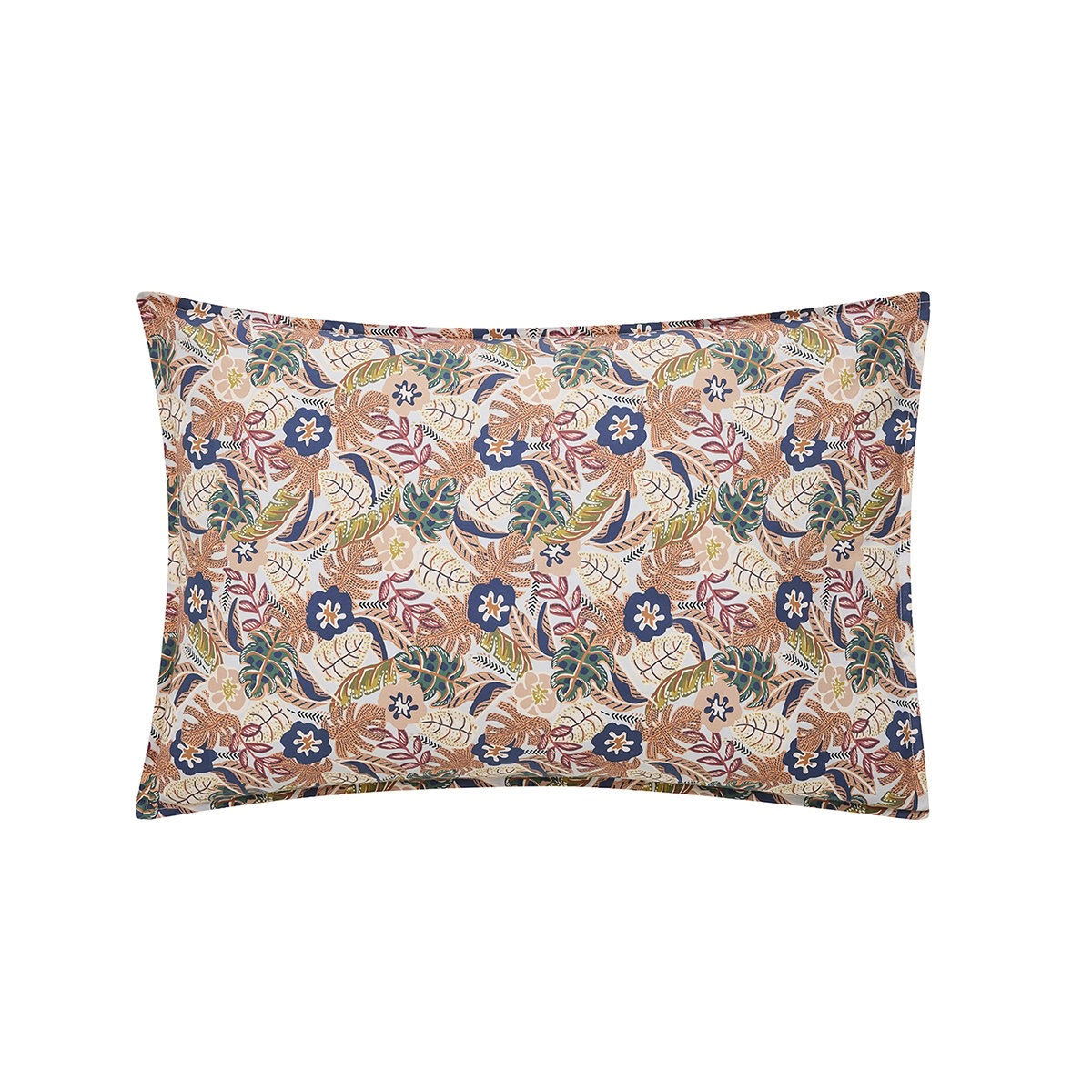 Taie d'oreiller imprimée en percale de coton, OHANA rose, ESSIX