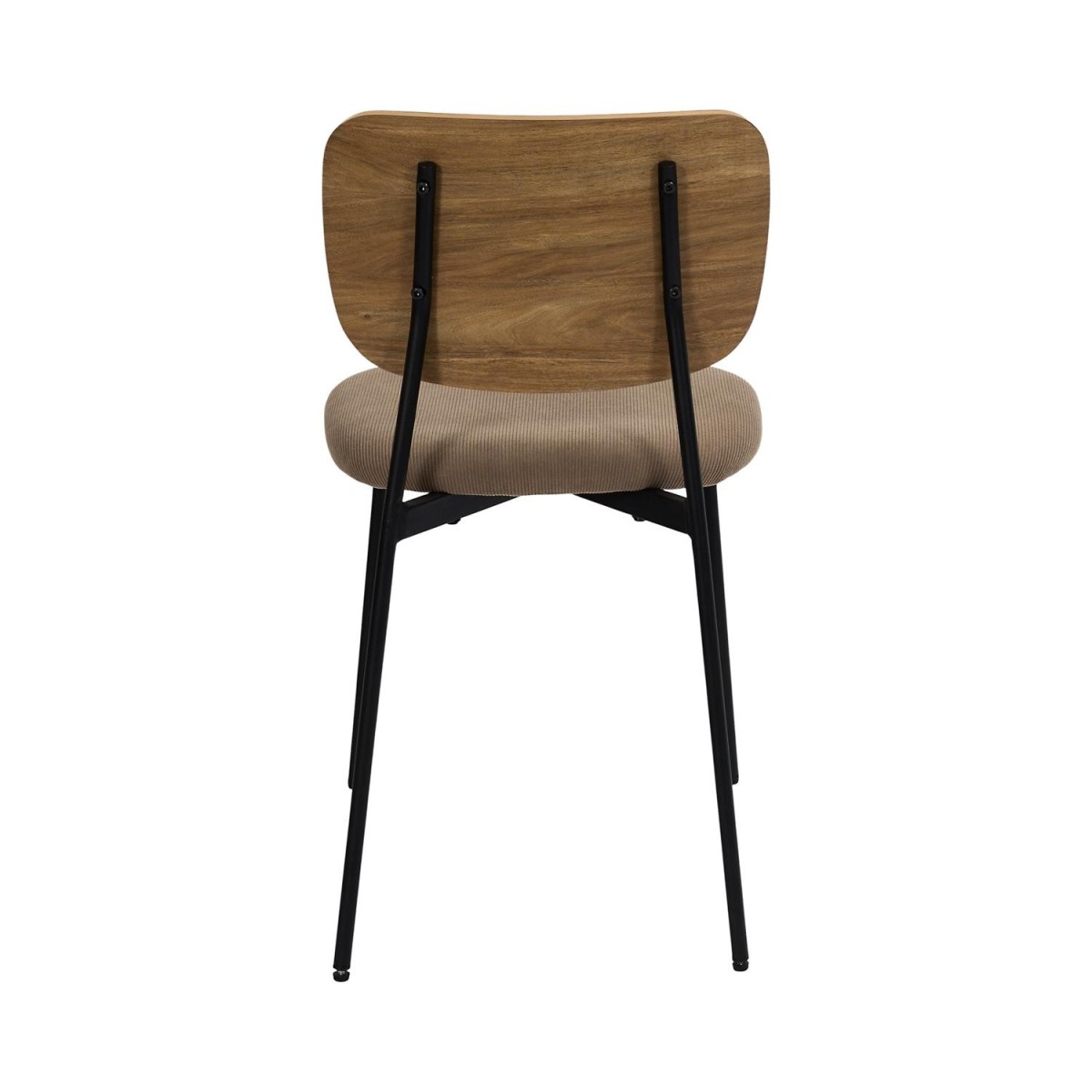 Lot de 4 Chaises taupe NOAN marron, CALICOSY