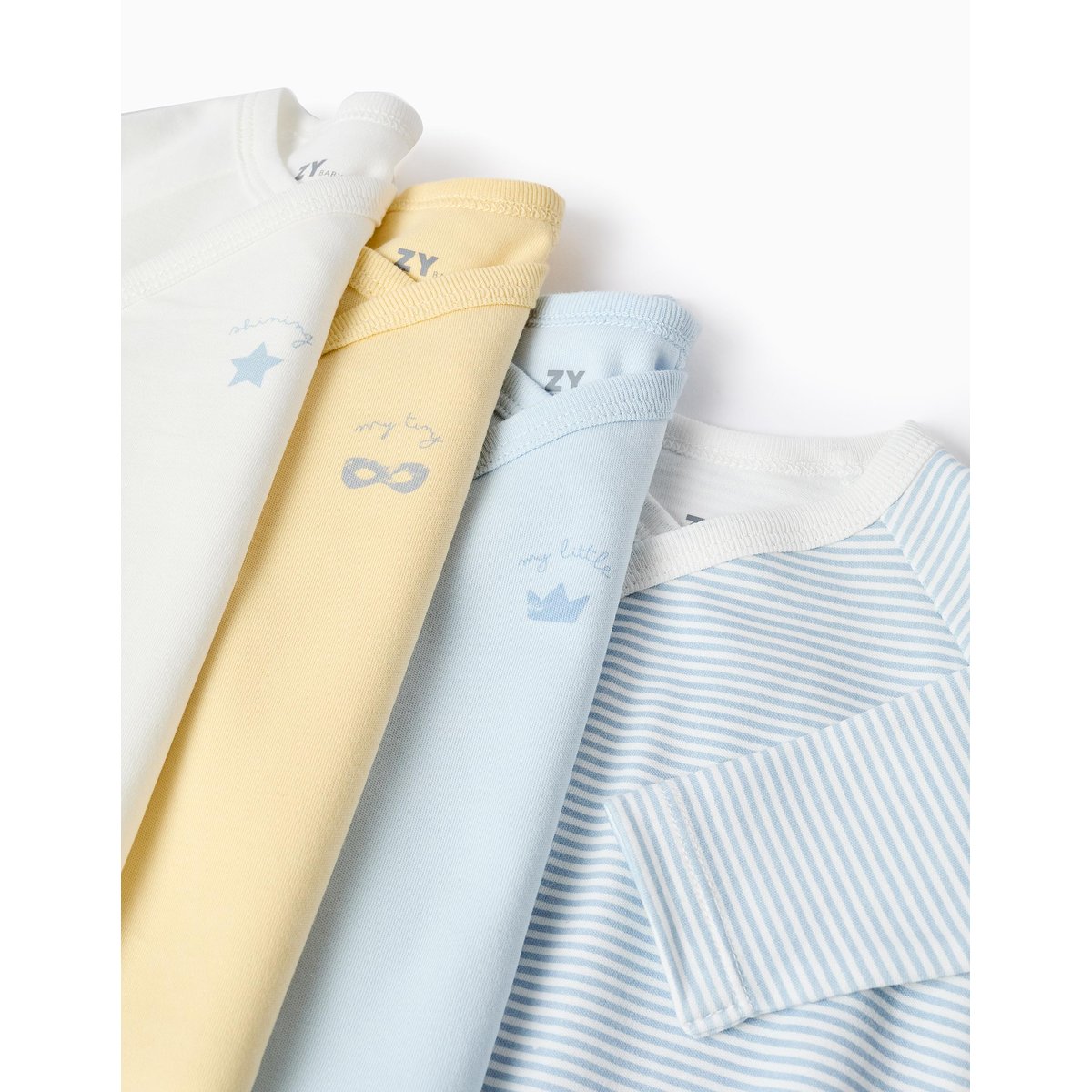 3 bodies en coton croisés rayés/imprimés multicolore, ZIPPY