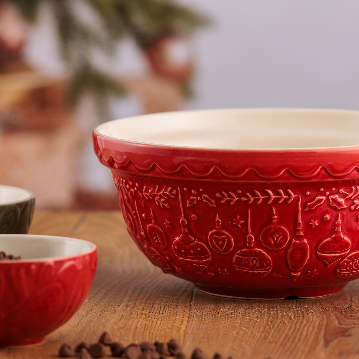 Deck the Halls 21cm Mixing Bowl red, MASON CASH