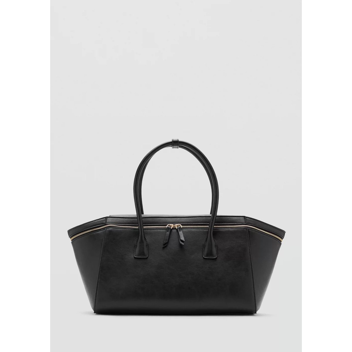 Sac bowling fermetures éclair noir, MANGO