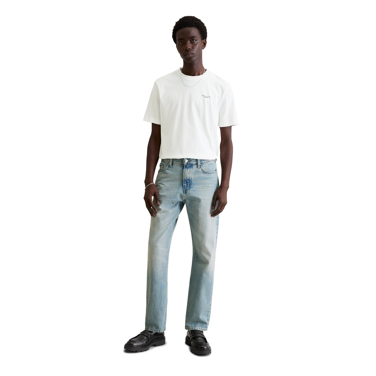 Jeans modèle Sverre droit en pur coton bio bleu clair, MARC O’POLO DENIM