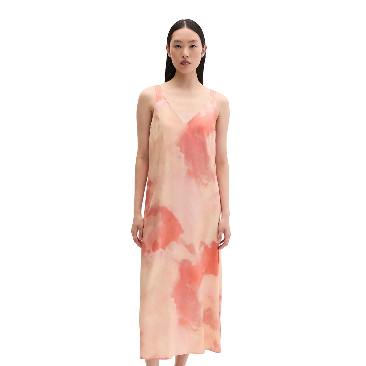 Robe en satin regular en mélange de viscose de haute qualité rose, MARC O'POLO