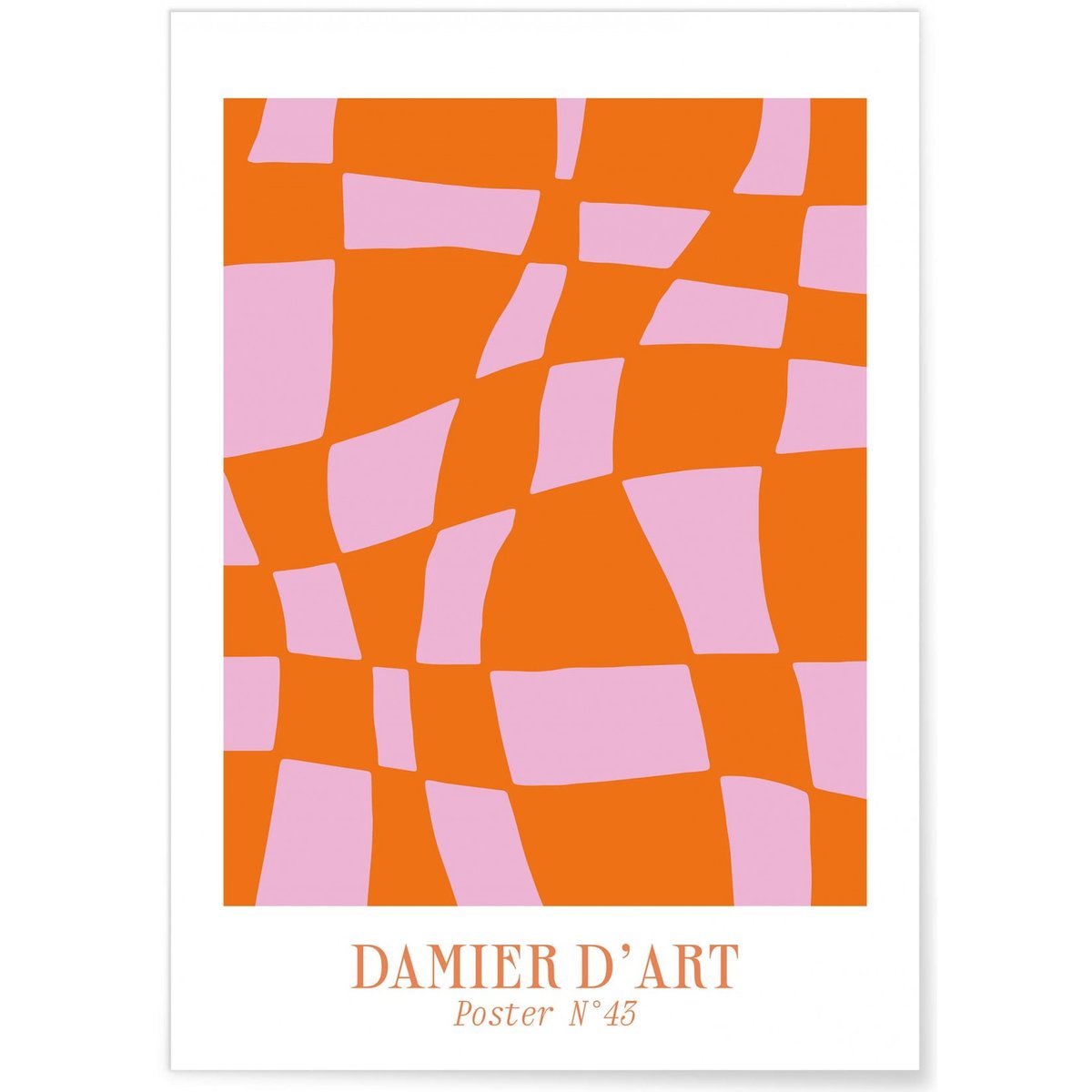 Affiche Damier d'art blanc, L'AFFICHERIE