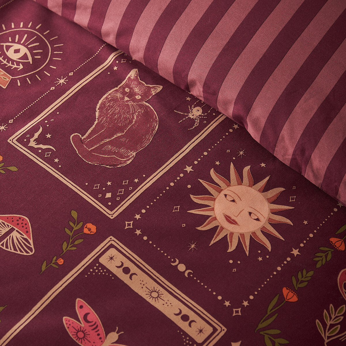 Enchanted Witchcraft Reversible Duvet Cover Set plum, CATHERINE LANSFIELD