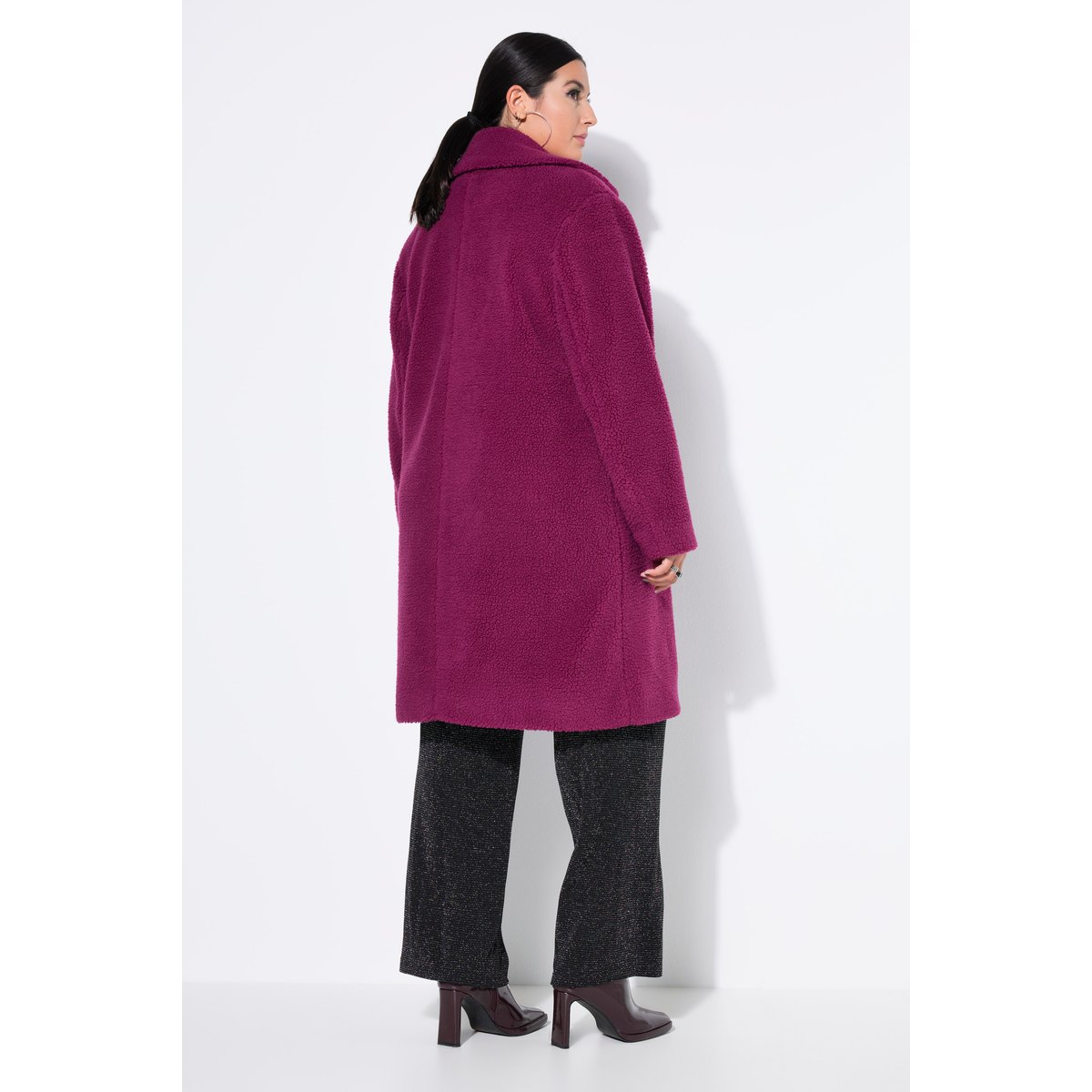 Manteau en polaire bouclée mûres, STUDIO UNTOLD