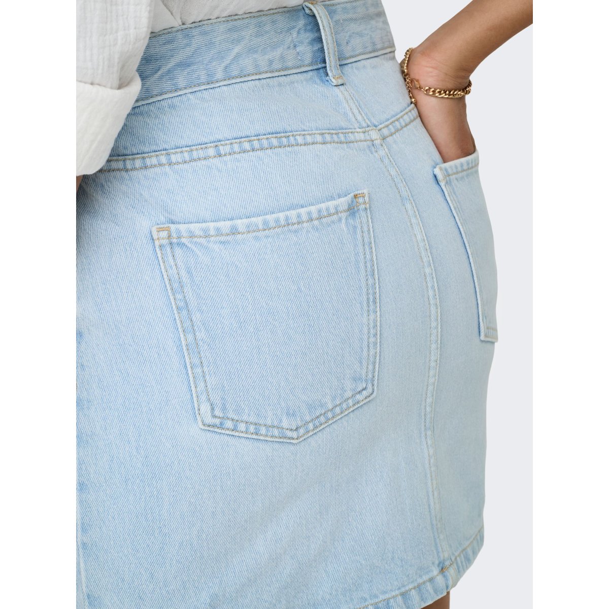 Jupe En Denim turquiose - light blue bleached denim, ONLY