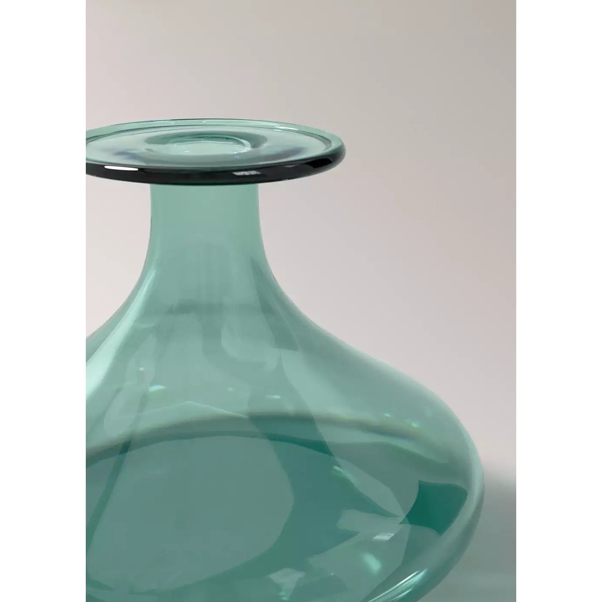 Vase décoratif bicolore en borosilicate bleu pétrole, MANGO HOME
