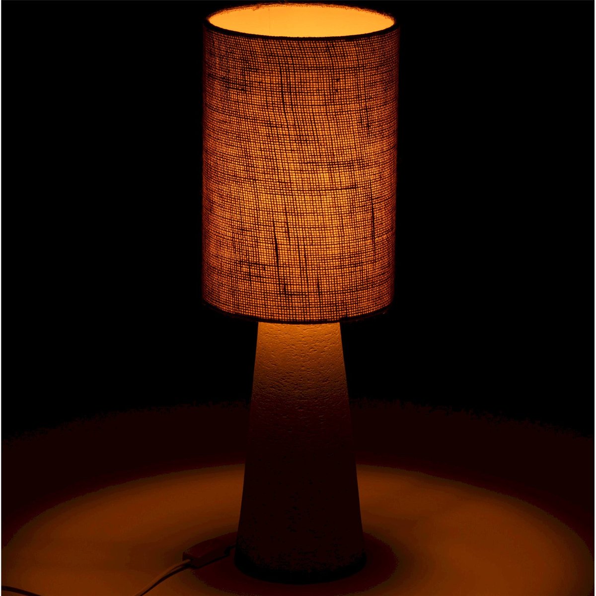 Lampe de table en fibre de verre tressée naturel, RECOLLECTION