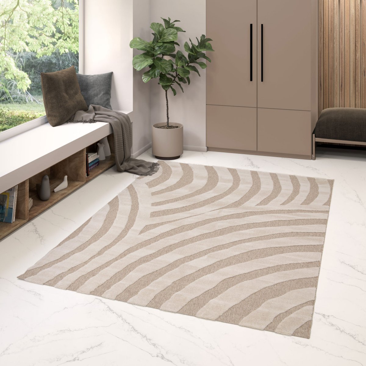 Tapis ethnique- WADI beige, DRAWER