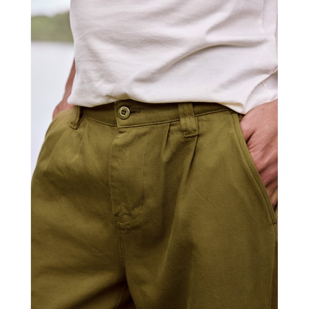 Chino LANDAIS kaki foncé, FAGUO