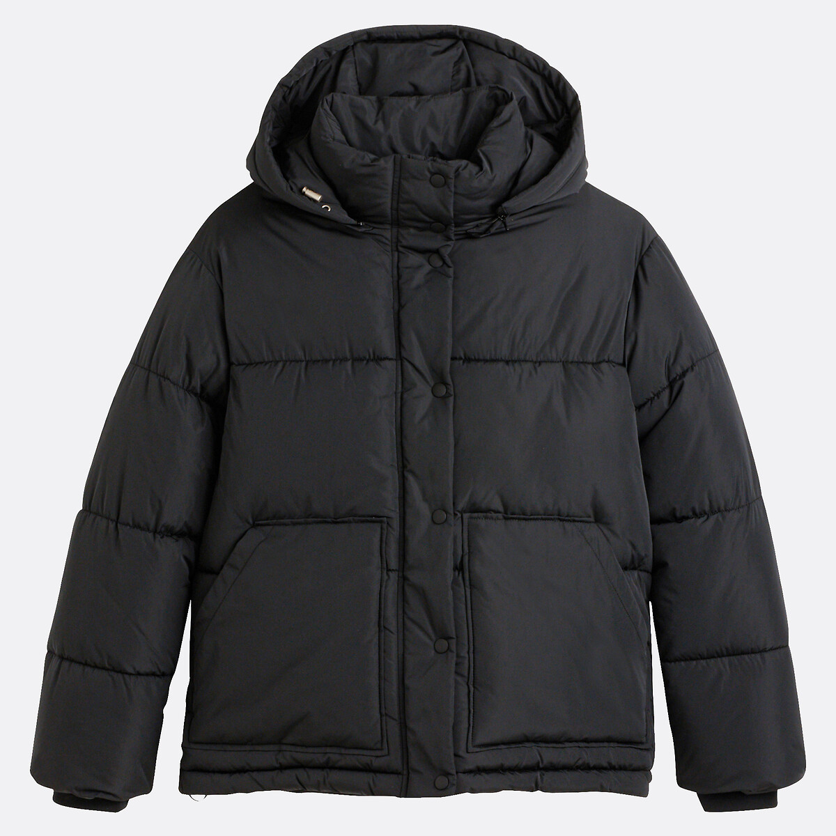 Doudoune courte à capuche noir, LA REDOUTE COLLECTIONS