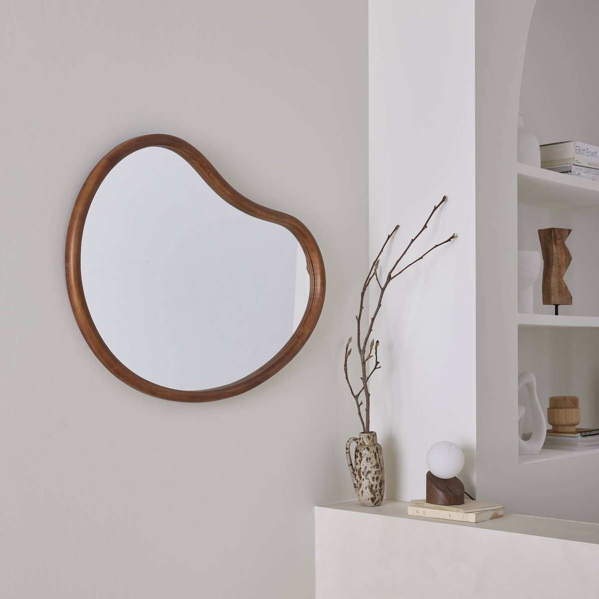 Miroir organique bois de sapin 85cm JACOB naturel, SWEEEK