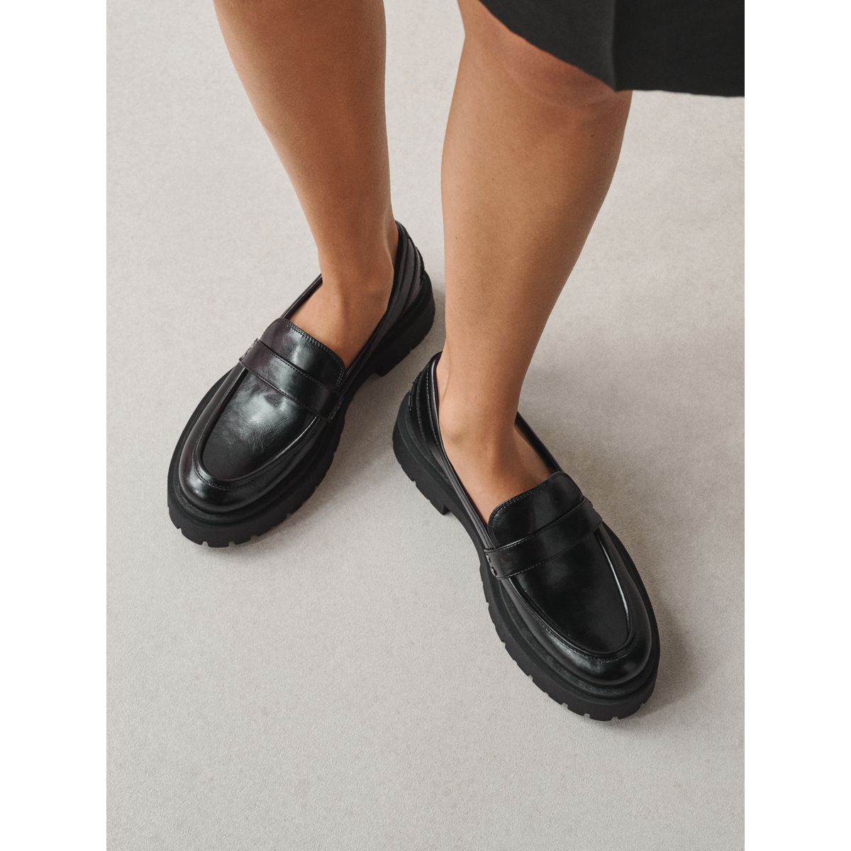 Mocassins à semelle extérieure épaisse noir, NEXT