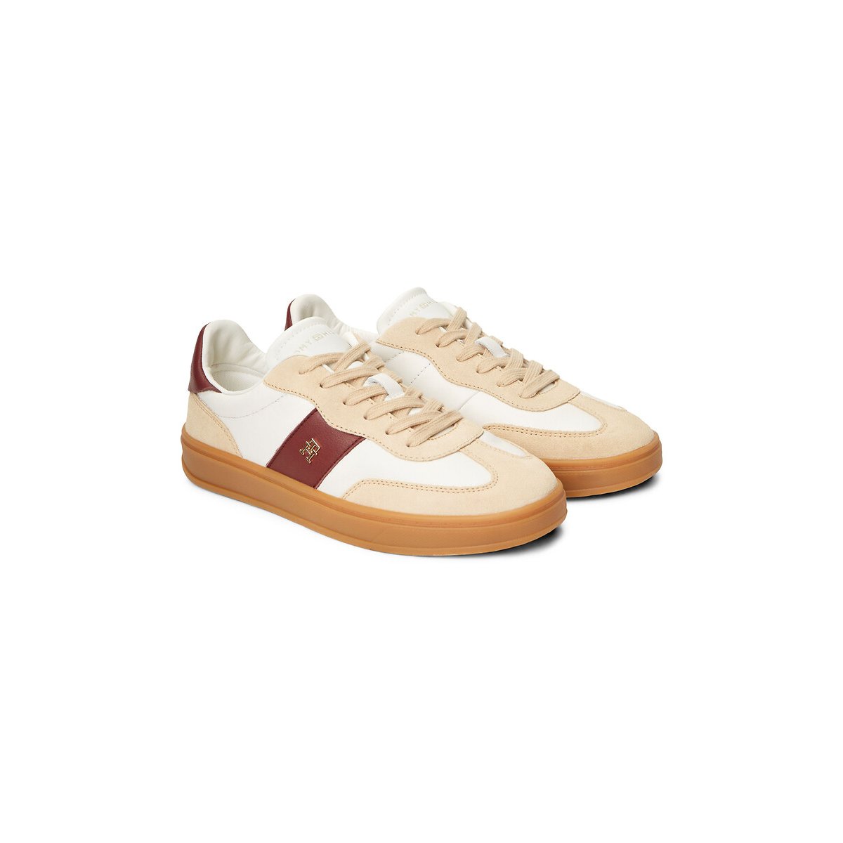 Baskets en cuir PREMIUM HERITAGE blanc/marron, TOMMY JEANS