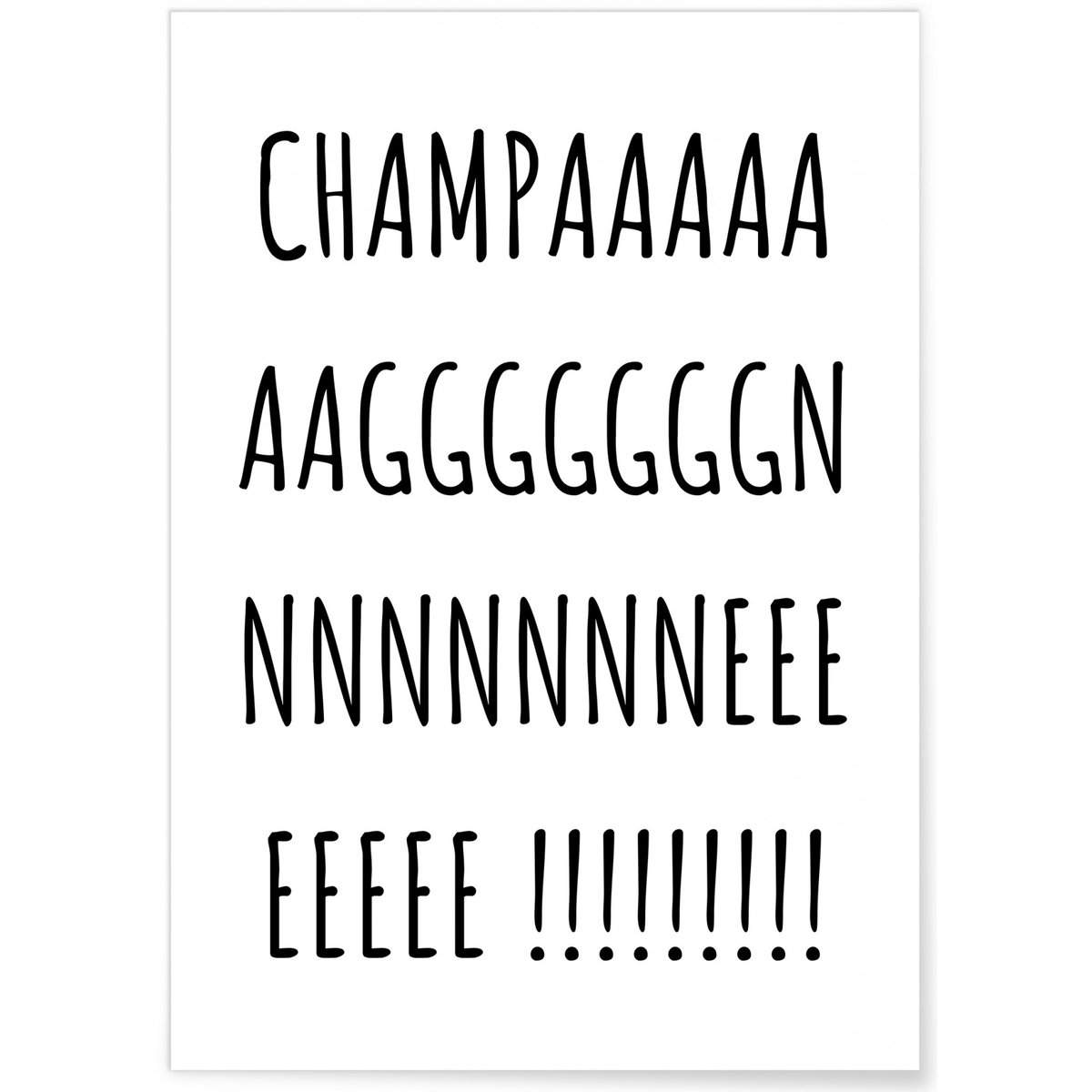 Poster Champagne blanc, L'AFFICHERIE
