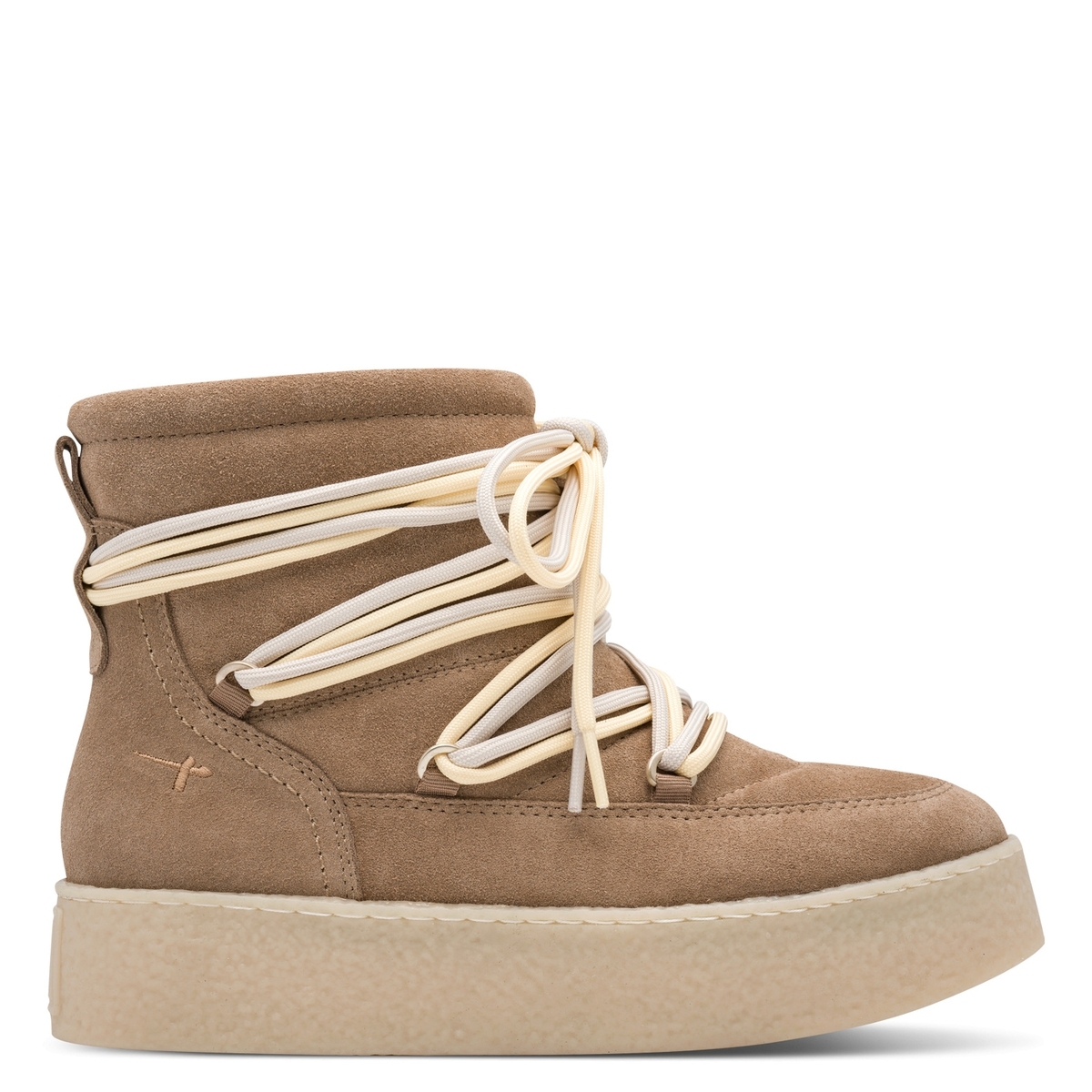 Bottine en cuir beige beige, TAMARIS
