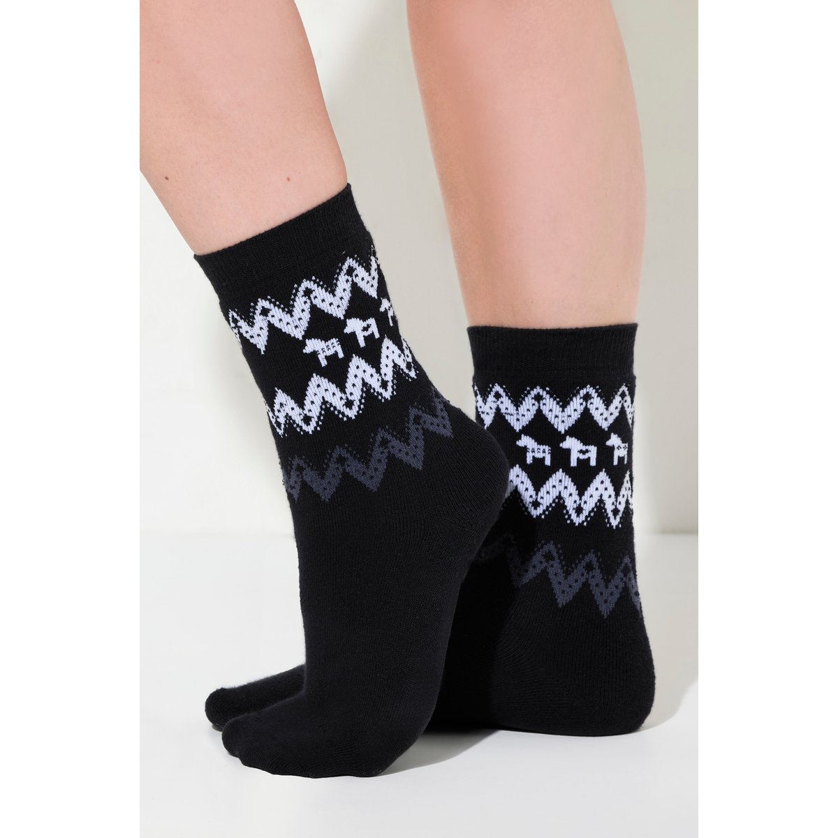 Lot de 2 paires de chaussettes en coton bio marine, ULLA POPKEN