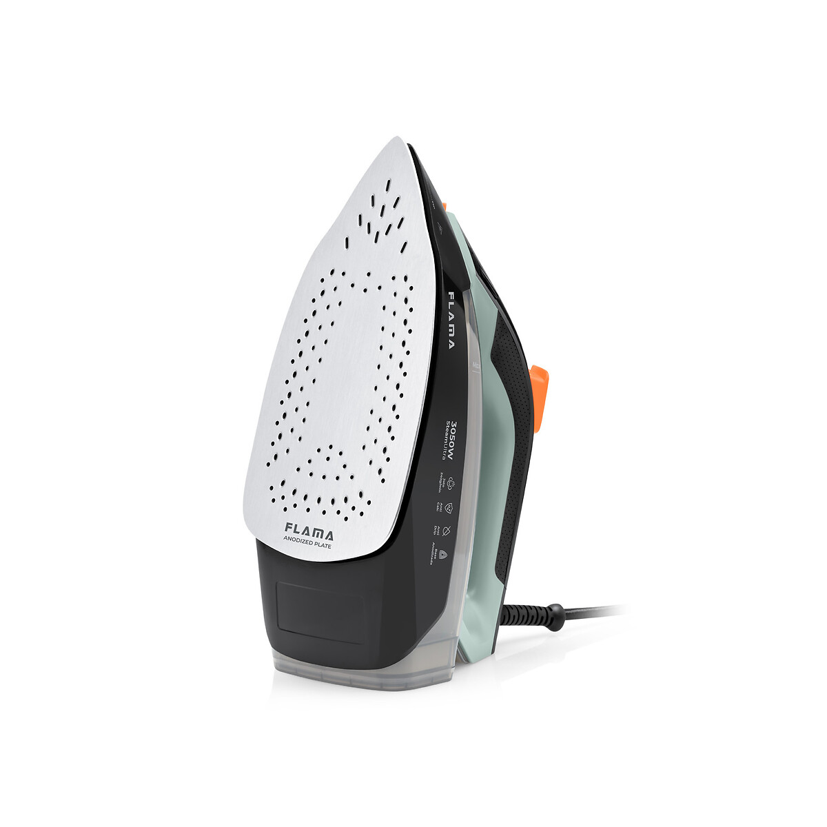 Ferro a Vapor SteamUltra AnodizedPlate 3050W Verde 5397FL, FLAMA preto/verde, FLAMA