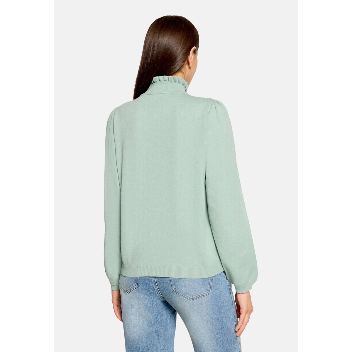 Pull-over en maille à ruches jadeite, CARTOON