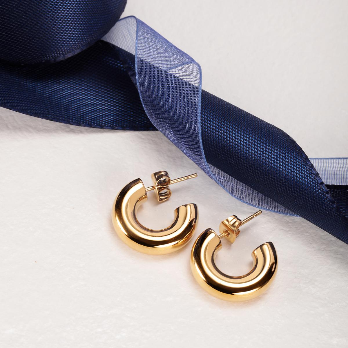 Boucles d'oreilles en acier CREOLE or jaune, MORELLATO