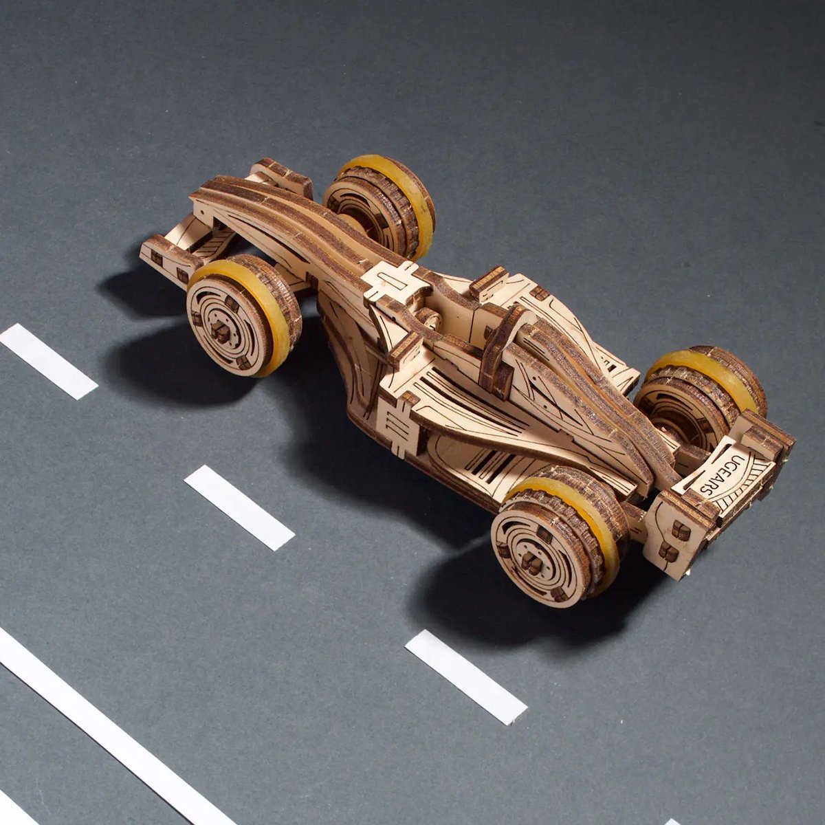 Puzzle 3D Mini bolide beige, UGEARS