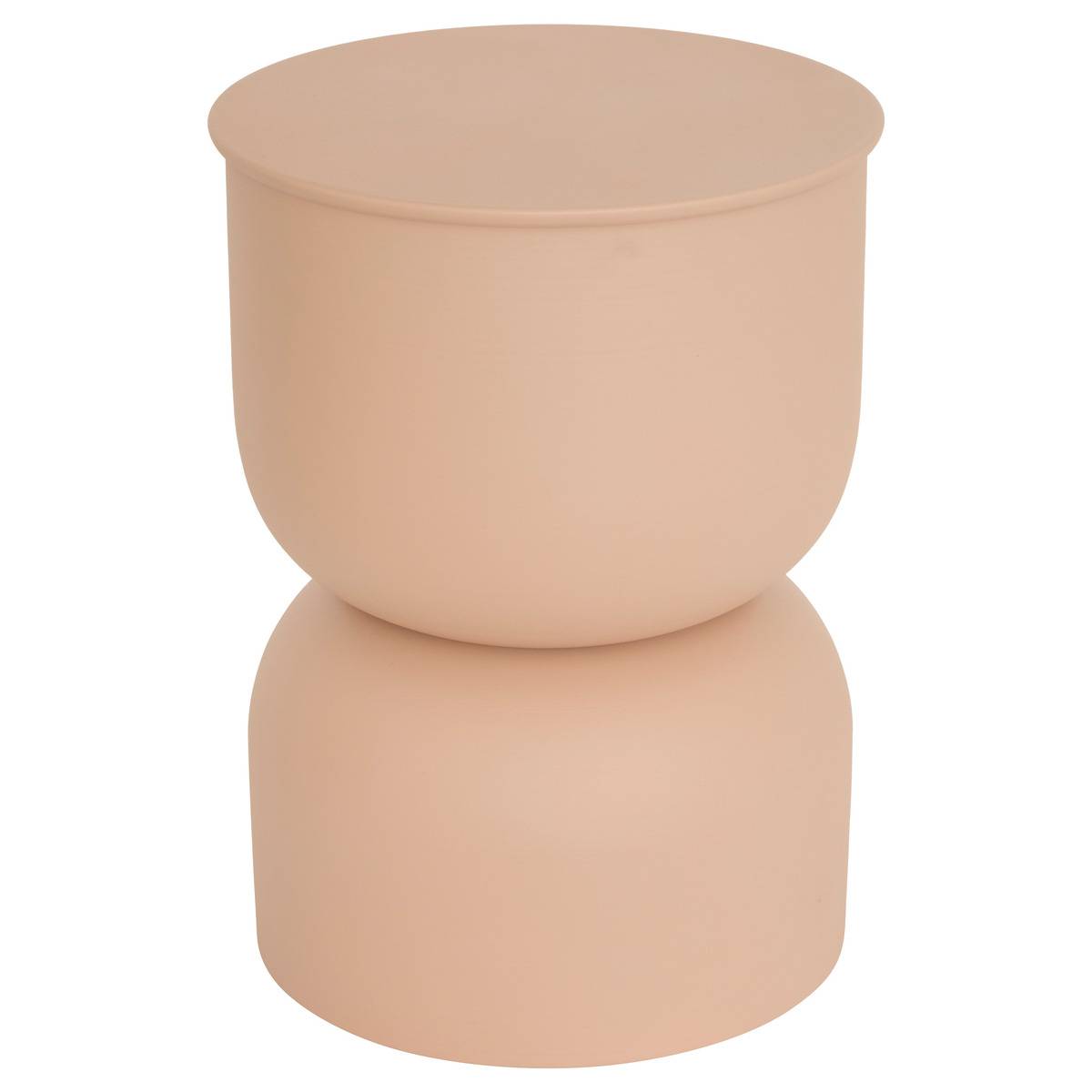 Table d'appoint acier PALOMBA beige, ATMOSPHERA