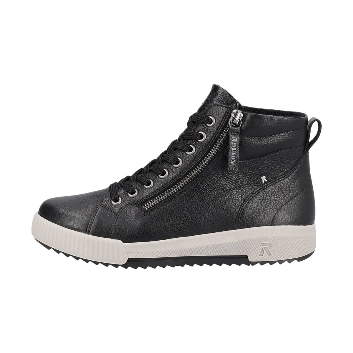 Basket Montante Cuir Revolution Columbo noir, RIEKER