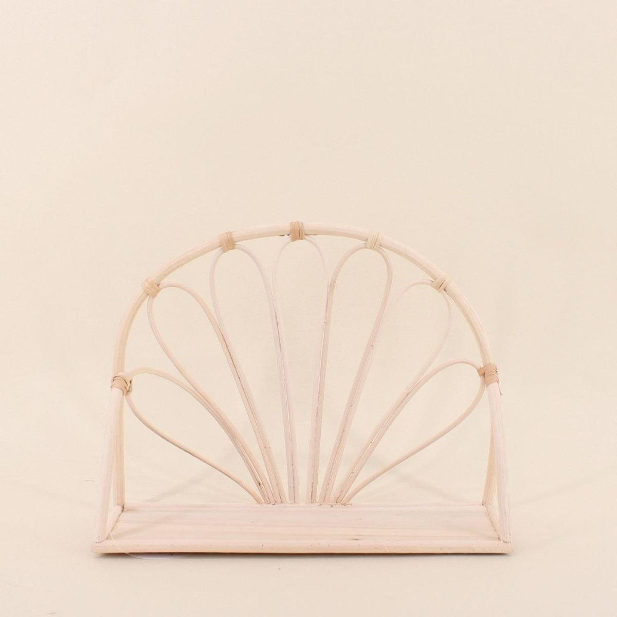 Étagère en forme d'arche en rotin 12x35x26cm naturel, ORNAMI