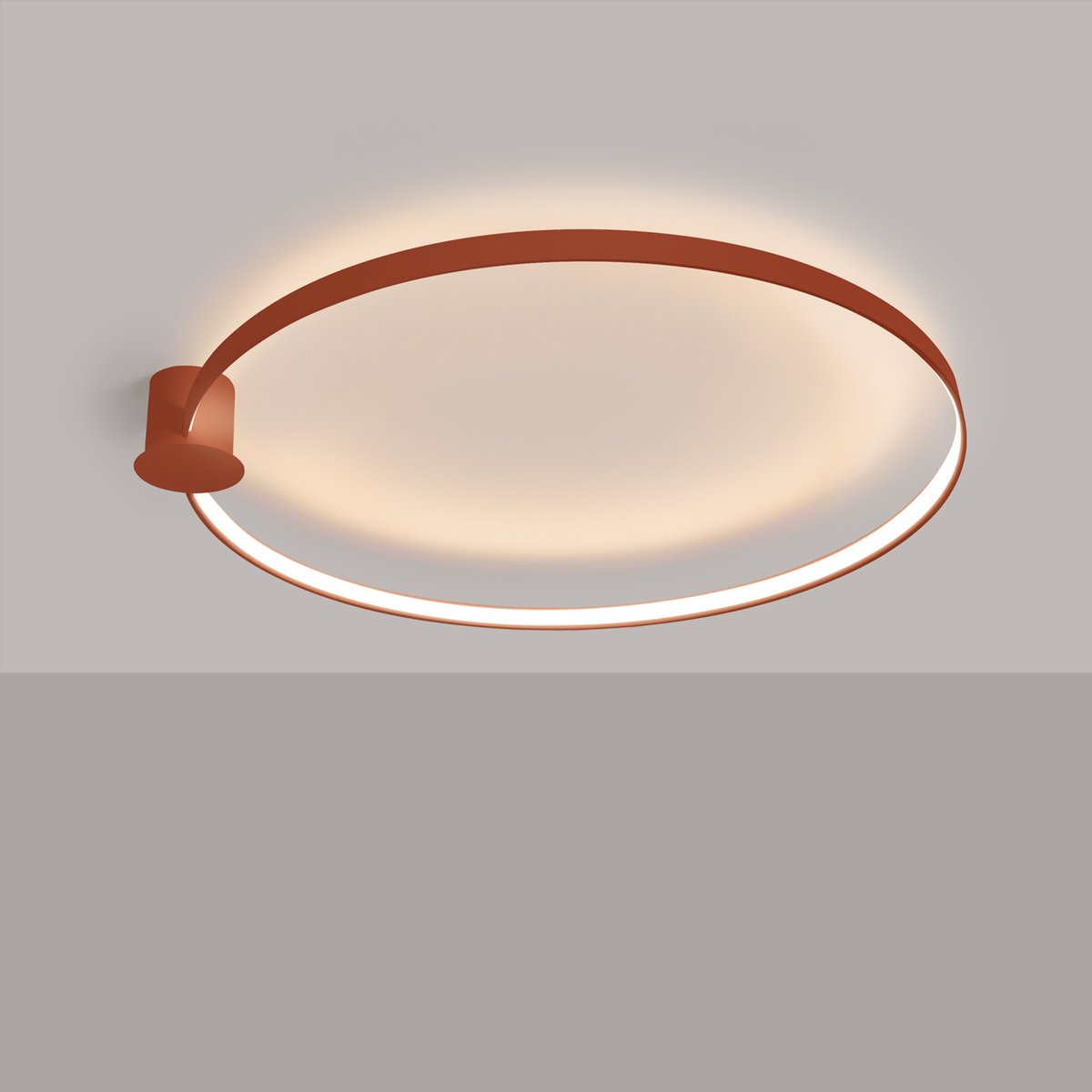 Plafonnier Aluminium Ocre Rouge LED 1 Rio ocre rouge, EDEN
