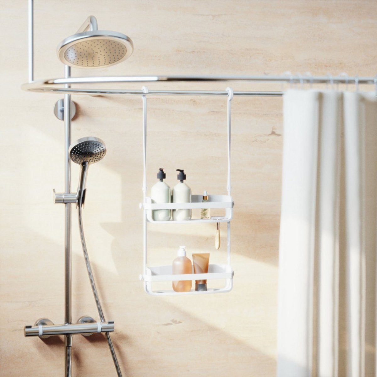 Étagère de douche FLEX blanc, UMBRA