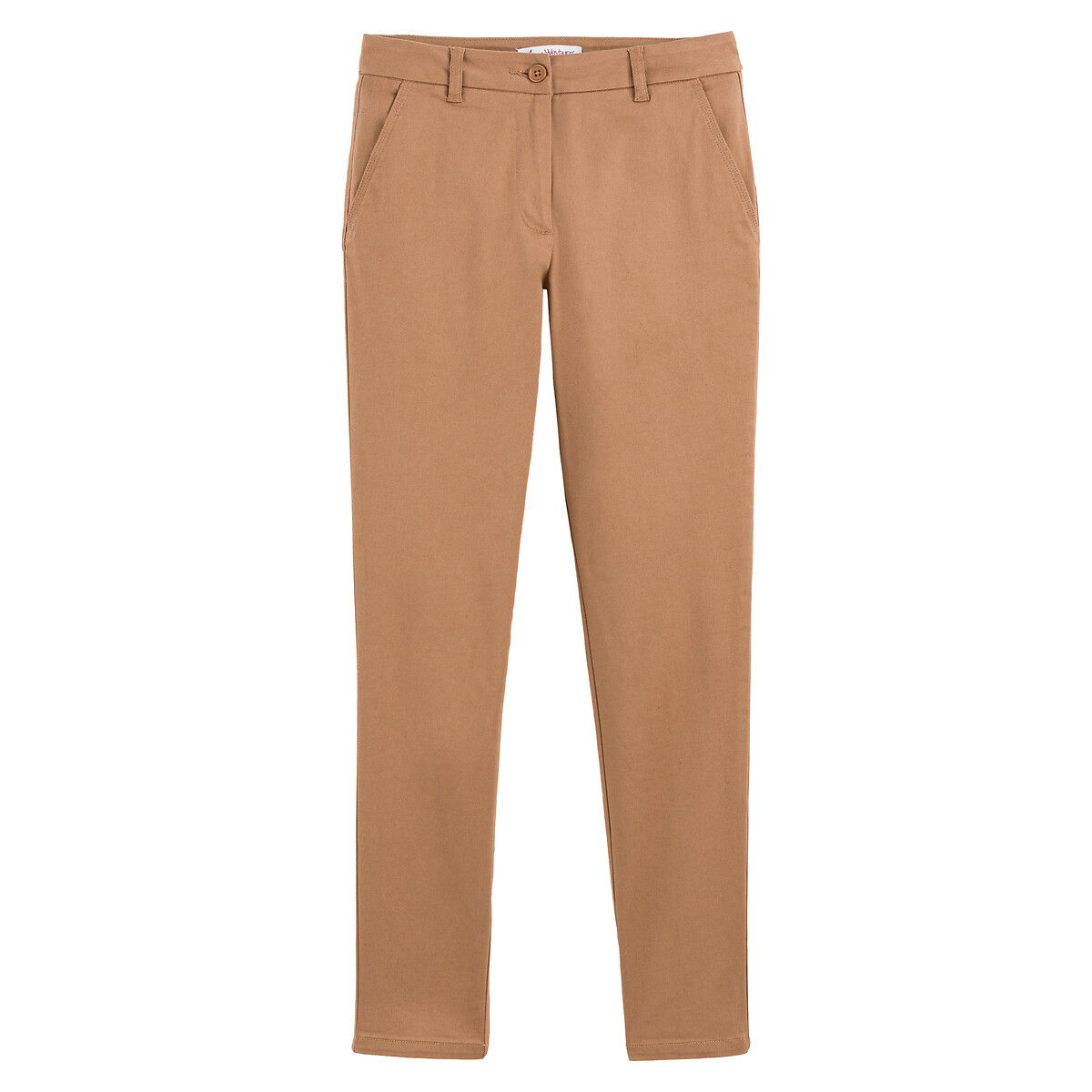 Rechte chinobroek, stretch keperstof camel, ANNE WEYBURN