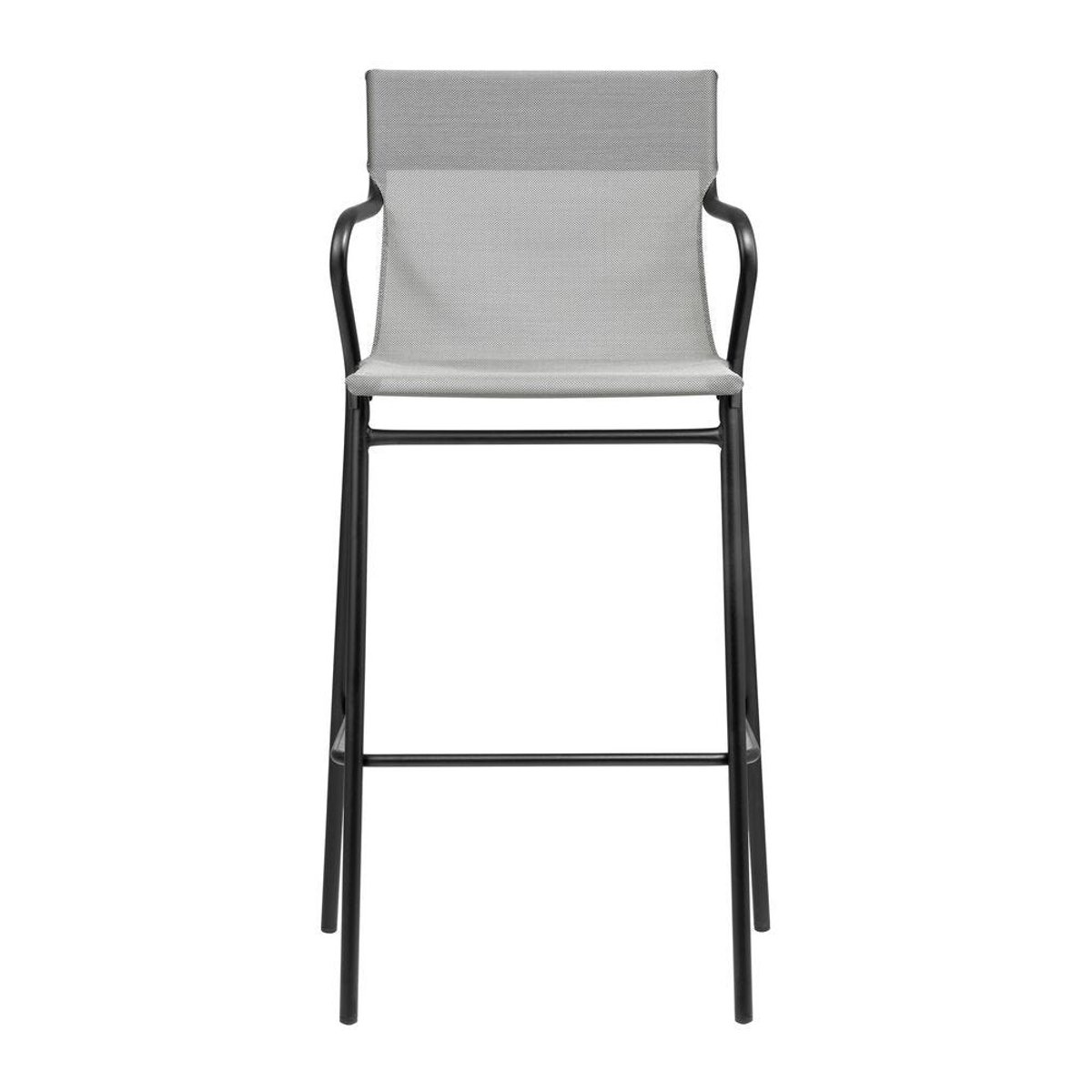 Fauteuil haut assise grand confort - HORIZON pearl tube noir, LAFUMA MOBILIER