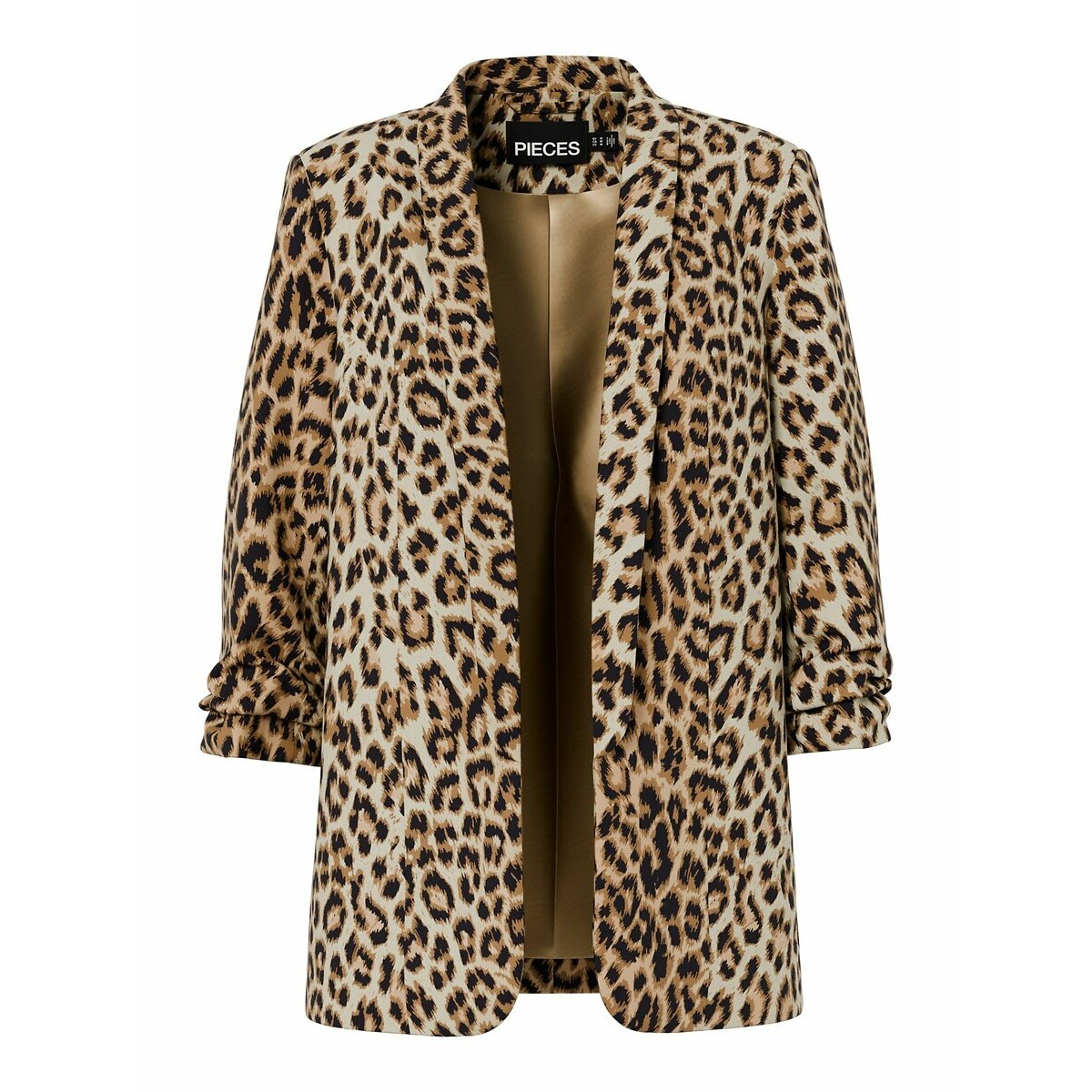 Blazer estampado estampado leopardo, PIECES