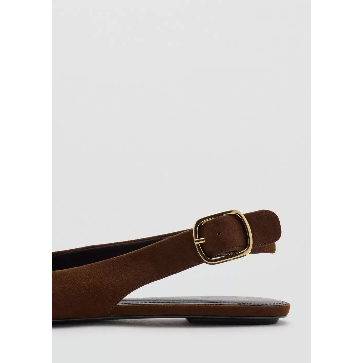 Chaussures plates bout pointu chocolat, MANGO