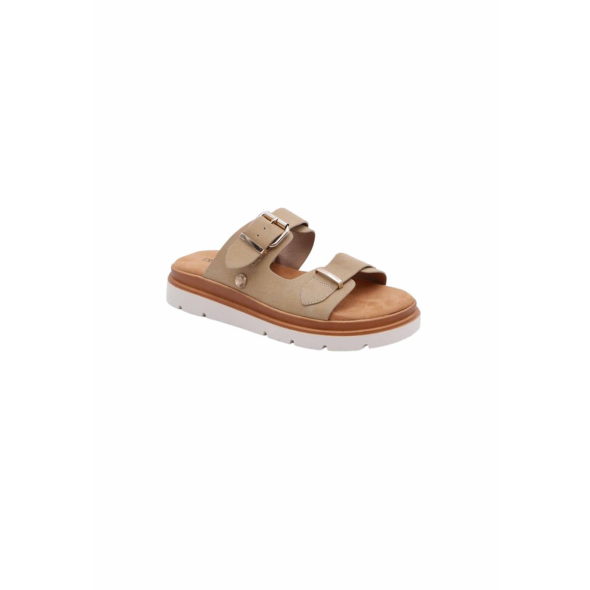 Sandales femme à doubles brides ajustables SOLENE beige, DEELUXE