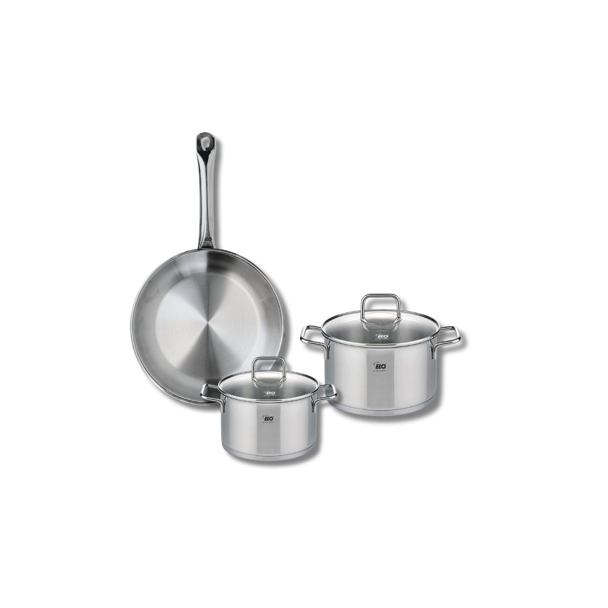 Batterie 1 poêle 24cm + 2 faitouts 14/16cm PROFI CITRIN gris, ELO