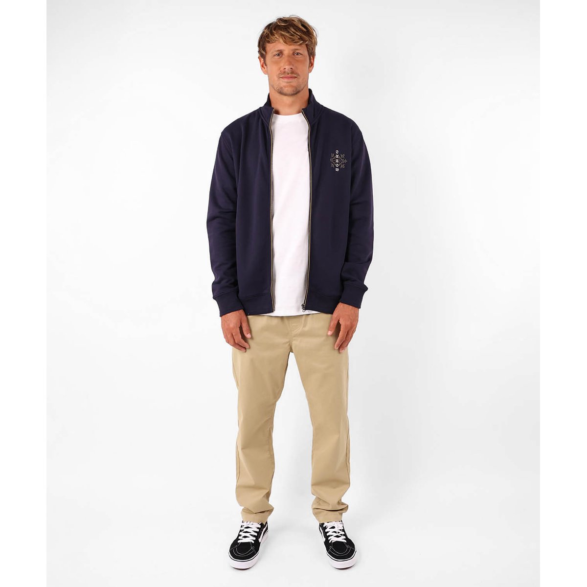 Sweat zippé TABULA deep marine, OXBOW
