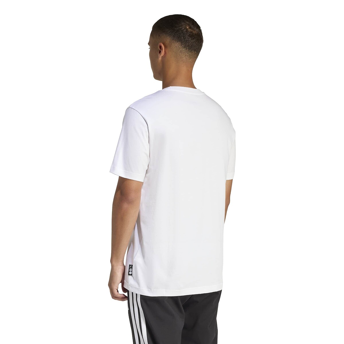 T-shirt col rond manches courtes imprimé blanc, ADIDAS SPORTSWEAR